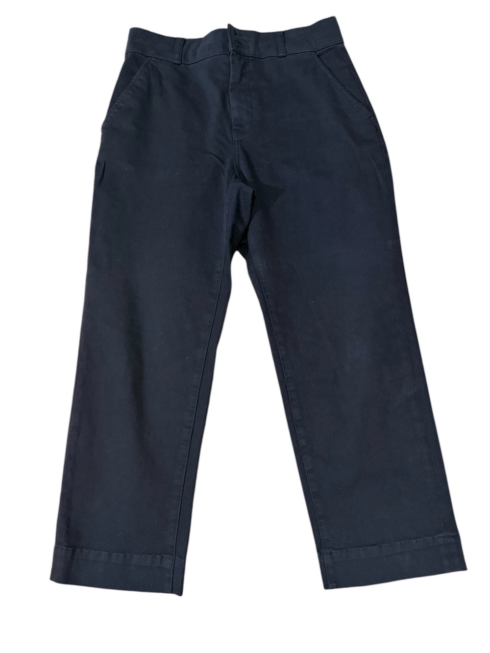 Everlane Black Organic Cotton Straight Leg Crop Pants Size 10